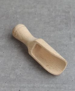 Scout House Homewares Glass Salt Jar With Wooden Scoop