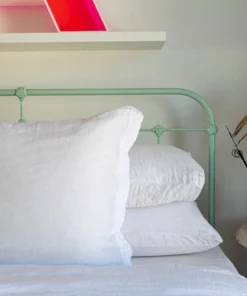 Scout House Scout Portuguese Linen European Pillowcase- WHITE Textiles