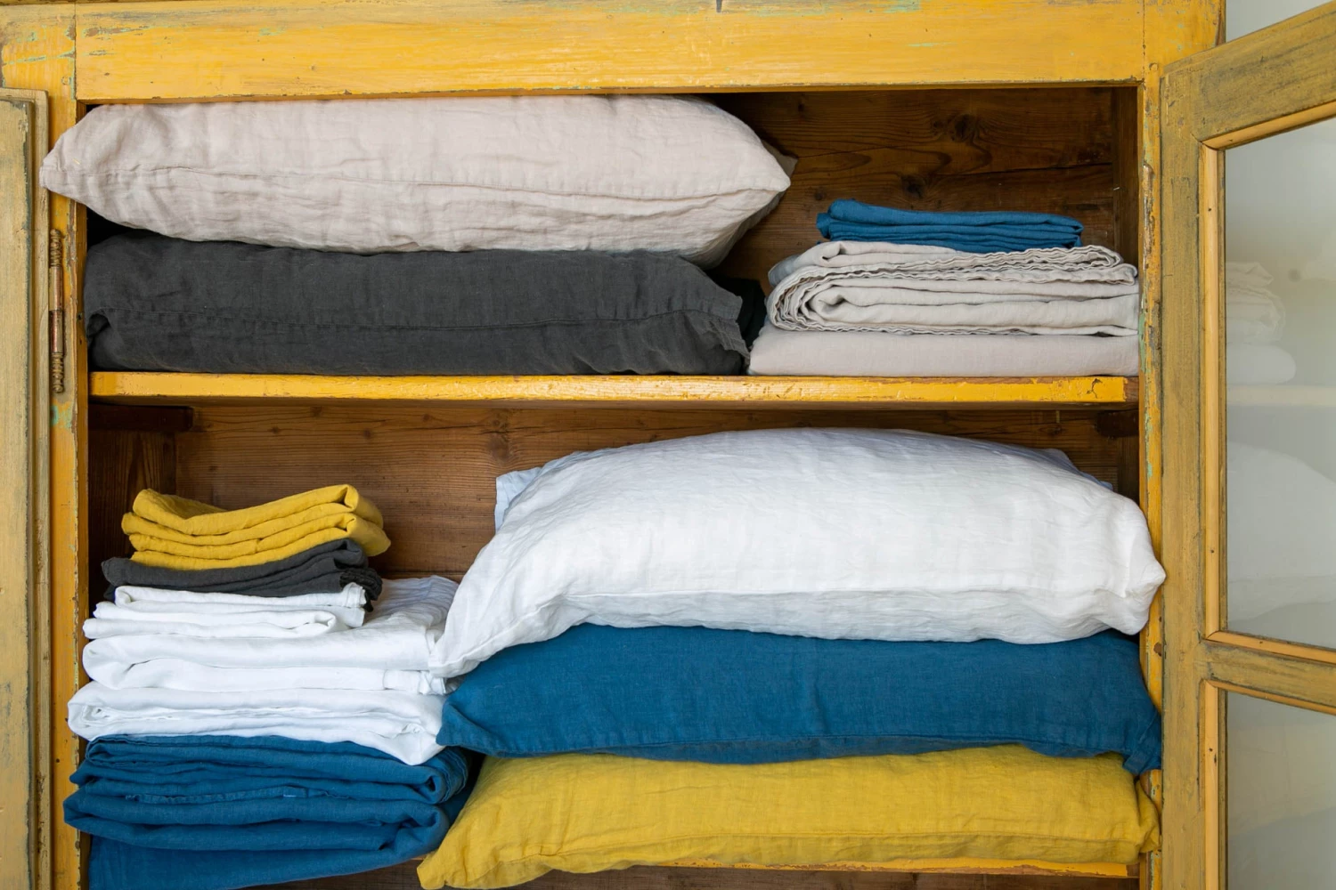 Scout House Scout Portuguese Linen Quilt Cover Set- King - Mustard