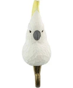 Scout House Hand Carved Wooden Wall Hook - Cockatoo