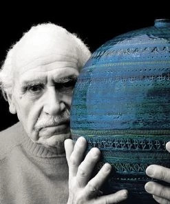 Bitossi Italy Yellow Ceramic Cylinder Vase Gifts