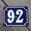 Scout House Gifts Enamel House Numbers From France In Traditional Deep Cobalt Blue