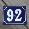 Scout House Gifts Enamel House Numbers From France In Traditional Deep Cobalt Blue