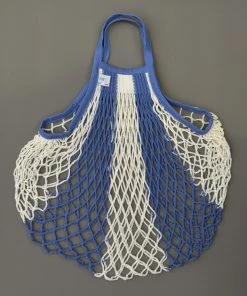 Scout House French String Bag In Blue Ecru Stripe Gifts Under $50