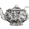 Burleigh UK Black Regal Peacock - Large Teapot