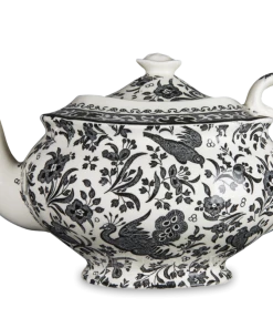 Burleigh UK Black Regal Peacock - Large Teapot