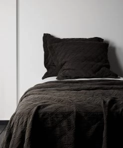 Scout Textiles Portier Cotton Coverlet- Noir