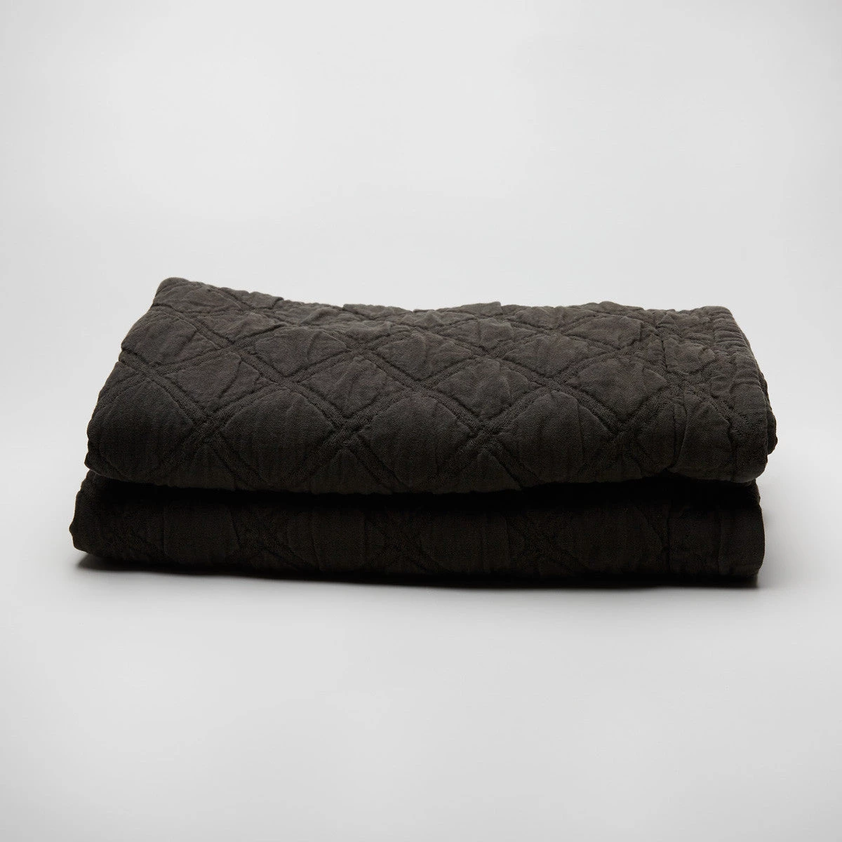 Scout Textiles Portier Cotton Coverlet- Noir