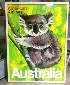 Scout House AA Australia Koala Poster Vintage
