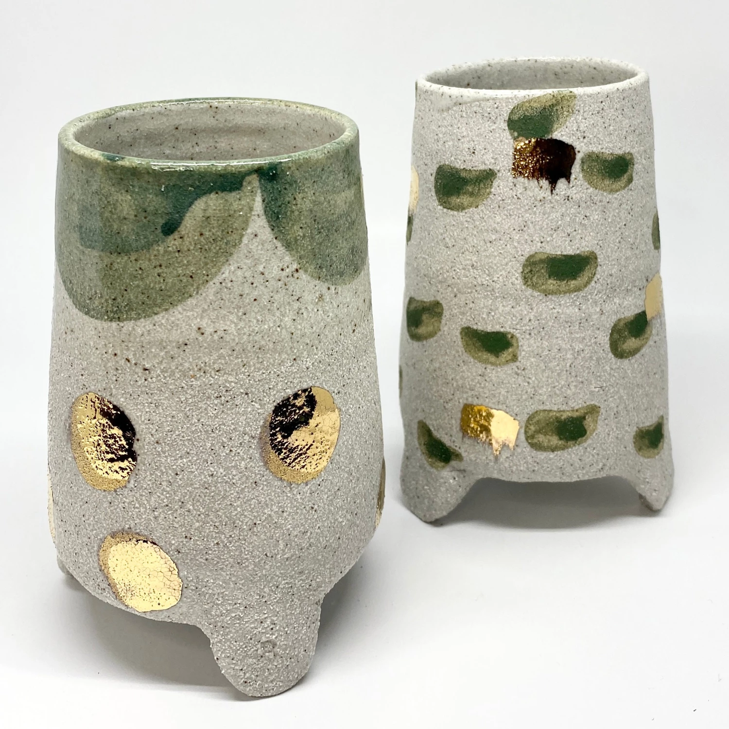 Bridget Bodenham - Small Cylindrical Vase - Rustic Green 2