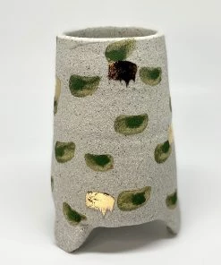 Bridget Bodenham - Small Cylindrical Vase - Rustic Green 2