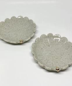 Bridget Bodenham - Flower Dish Dotted Gold Pearl