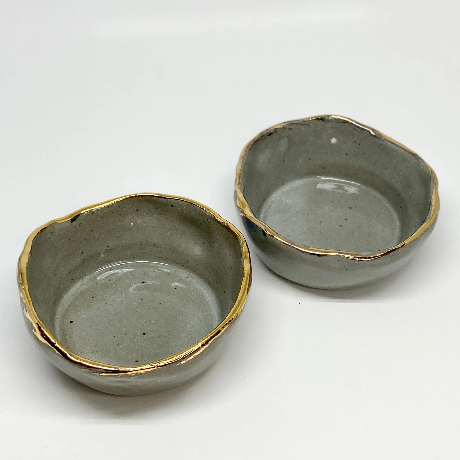Gifts Bridget Bodenham - Salt Pot Grey And Golden Rim