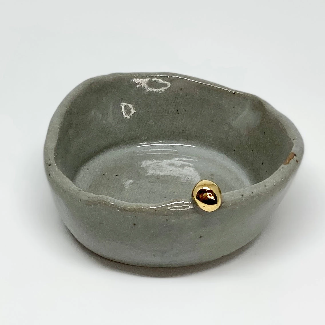 Bridget Bodenham - Salt Pot Grey And Gold Pearl Gifts