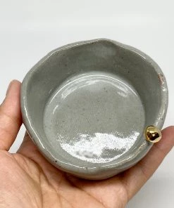 Bridget Bodenham - Salt Pot Grey And Gold Pearl Gifts