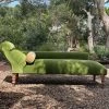 Scout House Furniture Restored Vintage French Chaise Lounge In Green Velvet