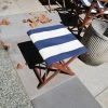 Scout Folding Stool In Les Toiles Du Soleil - NAVY AND WHITE STRIPE Furniture