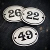 Scout House Gifts Enamel House Numbers Made In Melbourne In Black And White