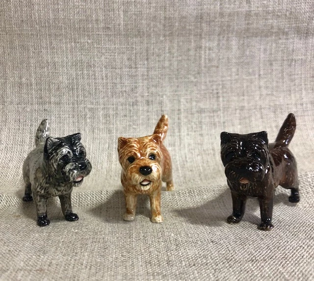 Scout House Ceramic Chocolate Cairn Terrier Miniature Figurine Homewares