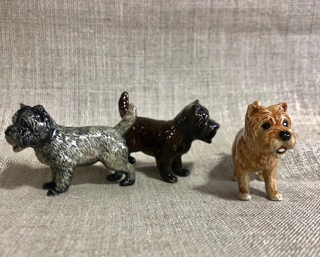 Scout House Ceramic Chocolate Cairn Terrier Miniature Figurine Homewares
