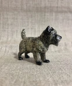 Scout House Homewares Ceramic Brindle Cairn Terrier Miniature Figurine