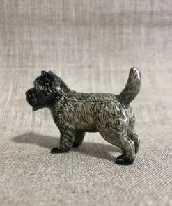 Scout House Homewares Ceramic Brindle Cairn Terrier Miniature Figurine