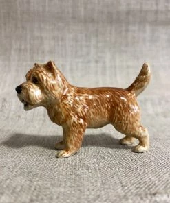Scout House Homewares Ceramic Light Cairn Terrier Miniature Figurine