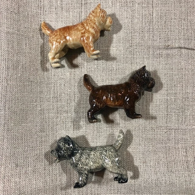 Scout House Ceramic Chocolate Cairn Terrier Miniature Figurine Homewares