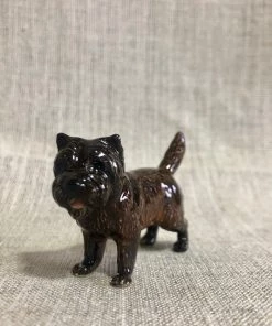 Scout House Ceramic Chocolate Cairn Terrier Miniature Figurine Homewares