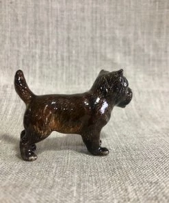 Scout House Ceramic Chocolate Cairn Terrier Miniature Figurine Homewares