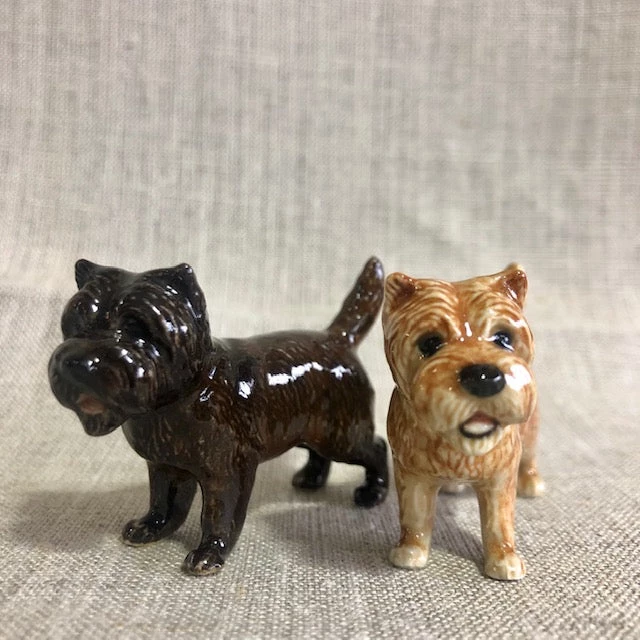 Scout House Ceramic Chocolate Cairn Terrier Miniature Figurine Homewares