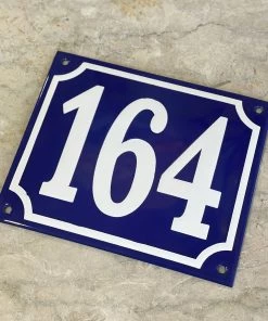 Scout House Enamel House Numbers In Traditional French Deep Cobalt Blue- CUSTOM Gifts
