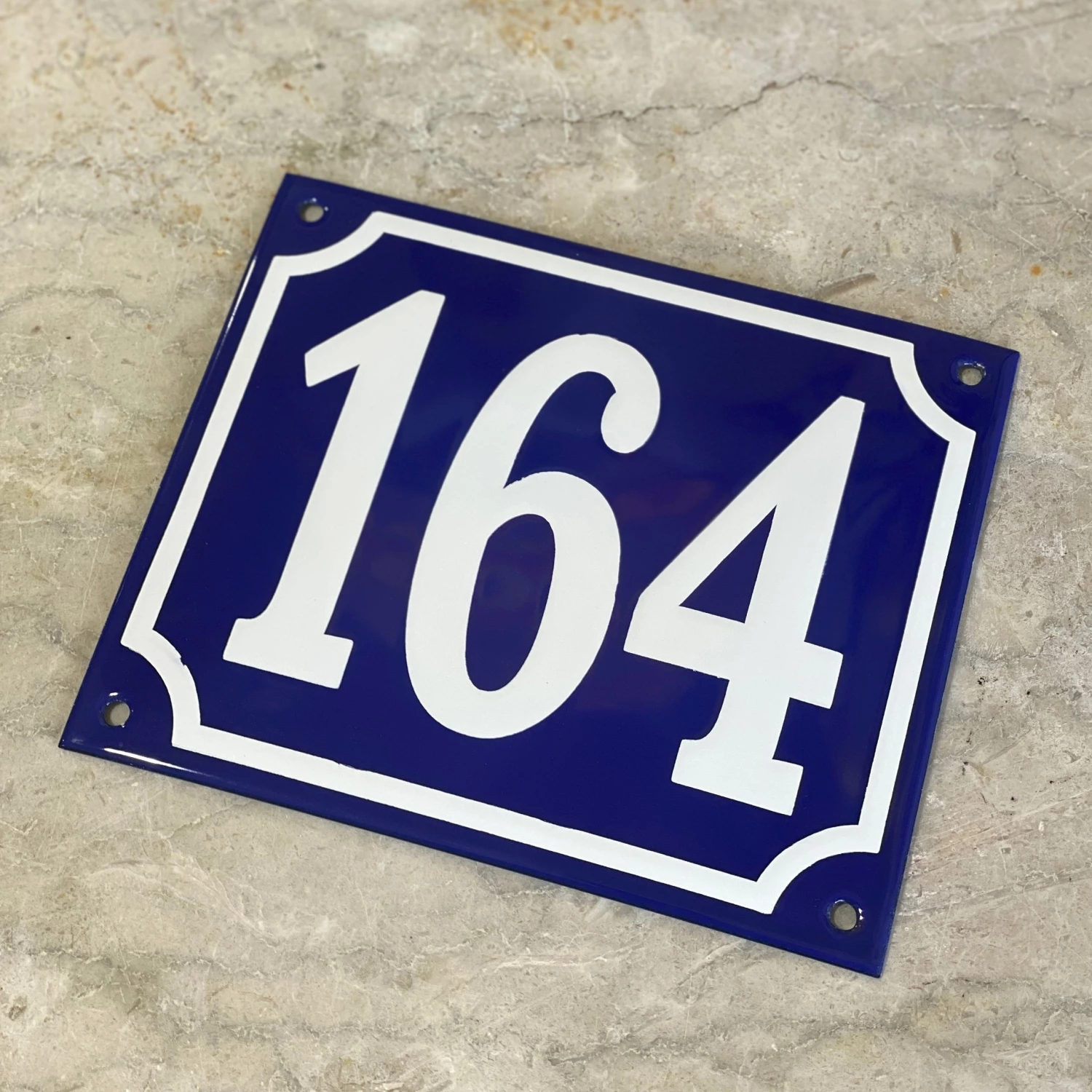 Scout House Enamel House Numbers In Traditional French Deep Cobalt Blue- CUSTOM Gifts