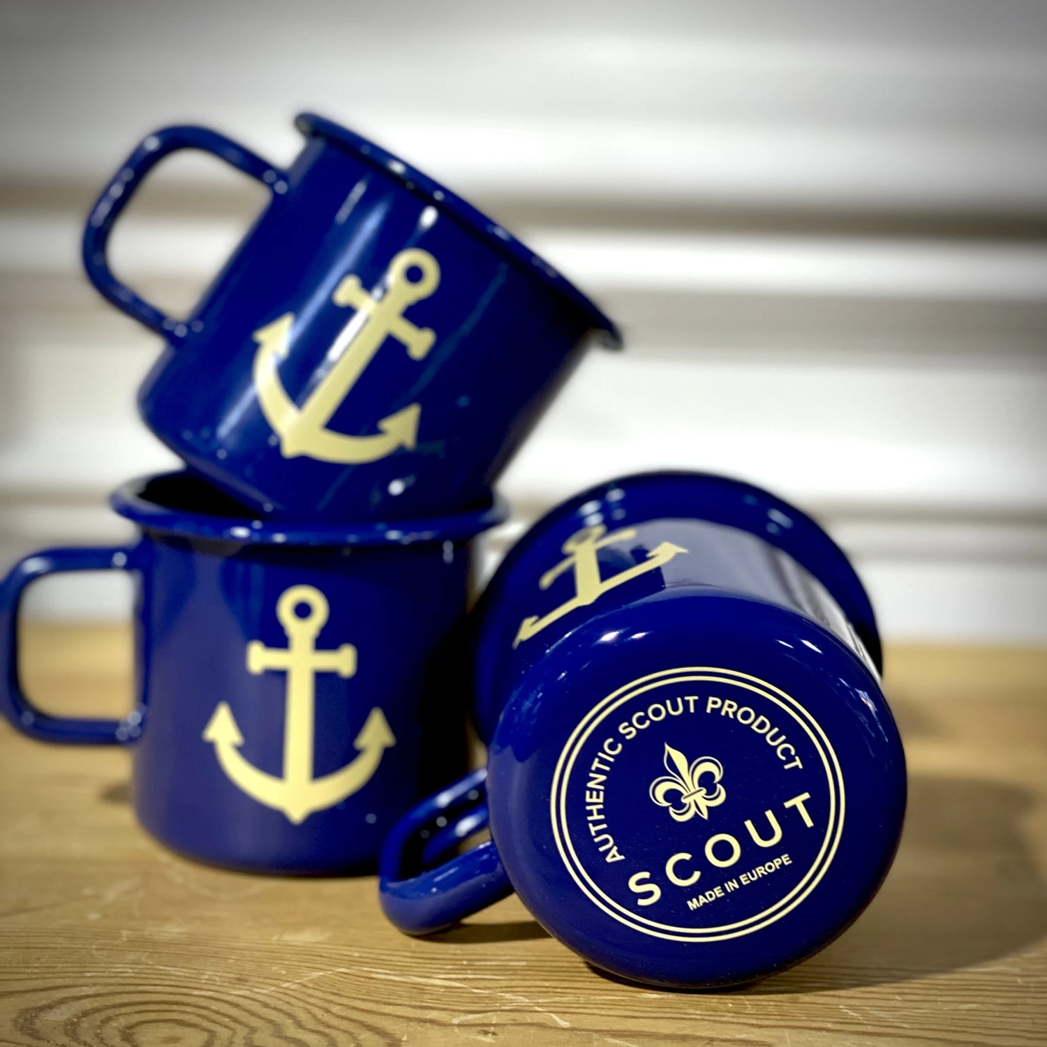 Scout House SCOUT Enamel Mug 350mls - Blue With Anchor Homewares
