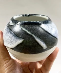 Scout House Black And White Canister - Bridget Bodenham