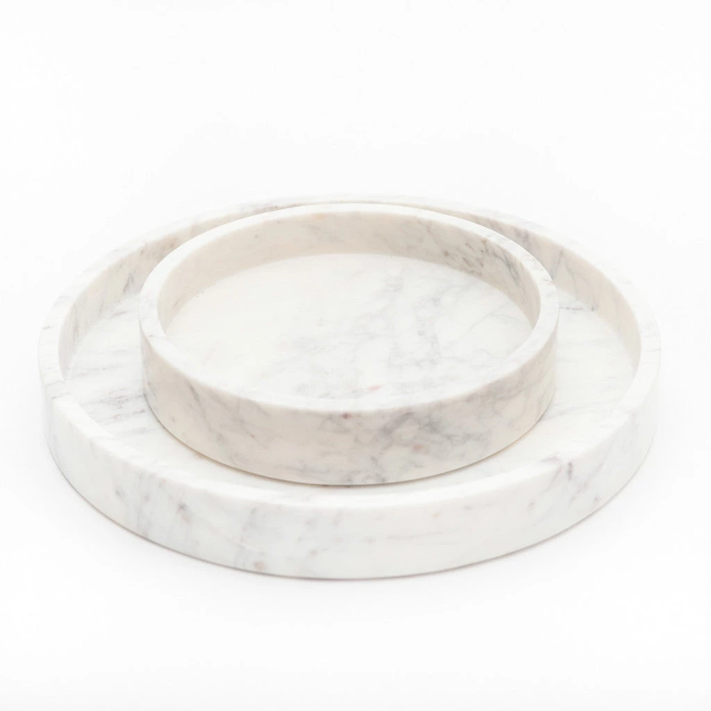 Marble Basic Round Roman Tray - Small