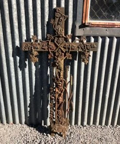 Scout Vintage Cast Iron French Crucifix Limosin Gifts