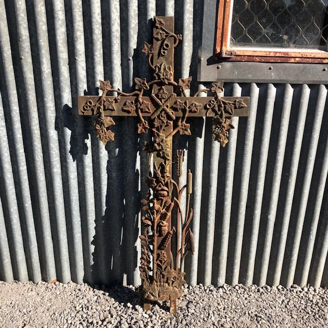 Scout Vintage Cast Iron French Crucifix Limosin Gifts