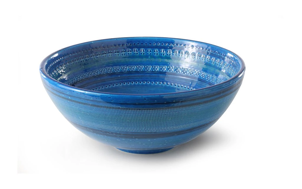 Bitossi Italy Ceramic Large Blue Bowl Gifts