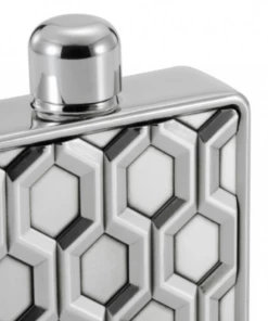 Hexagonal Pewter Hip Flask - Royal Selangor