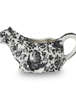 Kitchenware Burleigh UK Black Regal Peacock - Cow Creamer