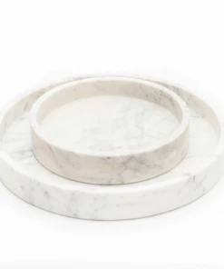 Marble Basic Round Roman Tray - Large Gifts