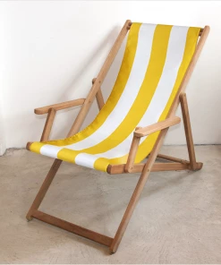Scout Furniture Deck Chair In Yellow Block Stripe