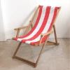 Scout Furniture Deck Chair In Red Block Stripe With Arms
