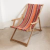 Scout Furniture Deck Chair With Arms - St. Vincent Rouge - With Cushion