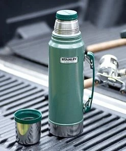 Stanley Classic Vacuum Flask Hammertone Green 1.1 Litre Homewares