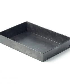 Chef Inox Galvanised Black Rectangle Tray