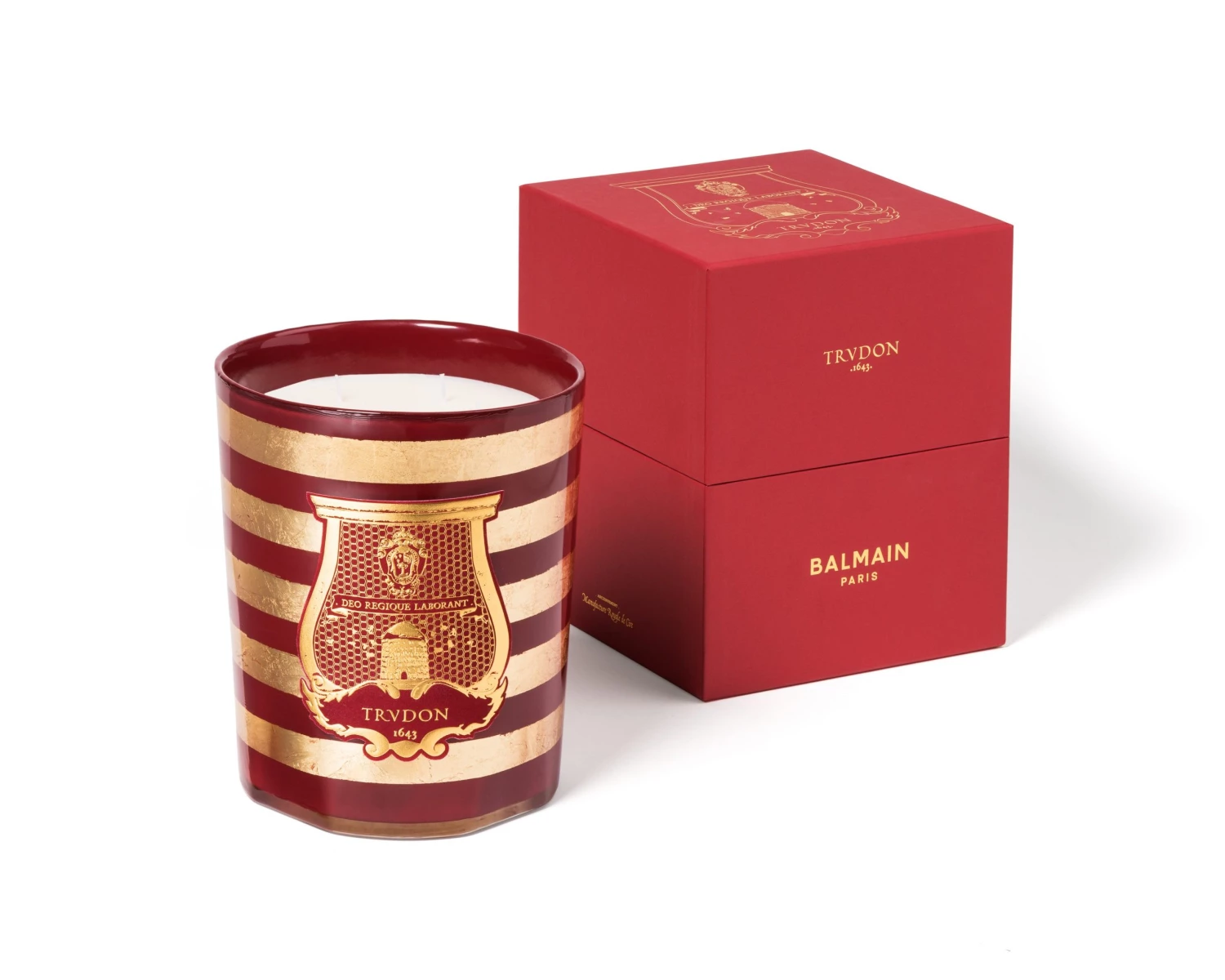 Cire Trudon X Balmain Limited Edition Candle Grande 3KG - Red