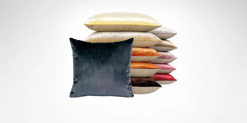 Iosis France Velvet Berlingot Cushion In Gris 45cm Homewares