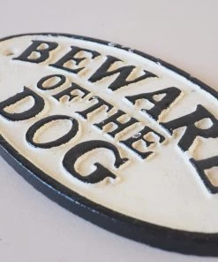 Scout Pet Cast Iron Beware Of The Dog Sign